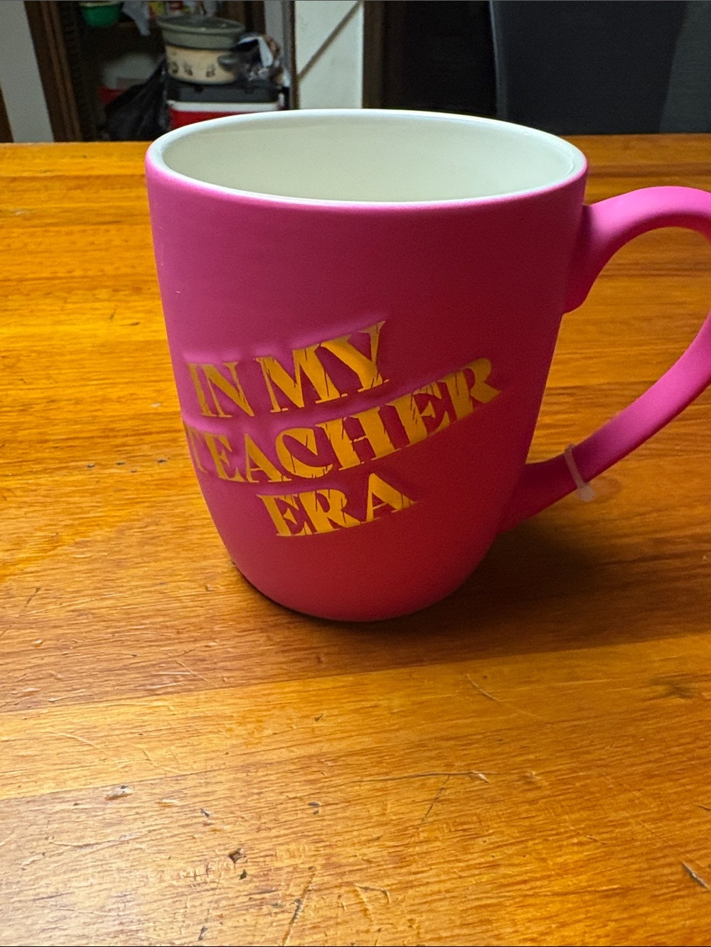Pink 'In My Teacher Era' Ceramic Accent Mug by